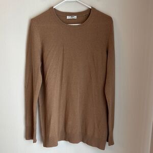 Equipment Women’s 100% cashmere Brown Crewneck Sweater Classic size medium GUC